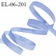 Elastique 6 mm fin spécial lingerie polyamide élasthanne couleur bleu fabriqué en France pour une grande marque prix au mètre