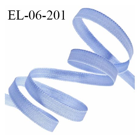 Elastique 6 mm fin spécial lingerie polyamide élasthanne couleur bleu fabriqué en France pour une grande marque prix au mètre