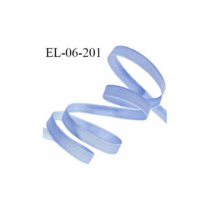 Elastique 6 mm fin spécial lingerie polyamide élasthanne couleur bleu fabriqué en France pour une grande marque prix au mètre