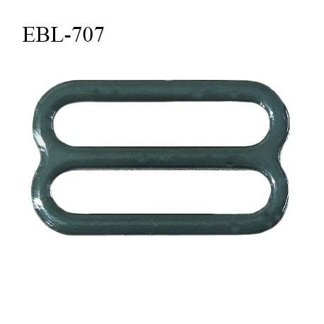 Réglette 15 mm de réglage de bretelle pour soutien gorge et maillot de bain en métal thermolaqué couleur vert prix à l'unité