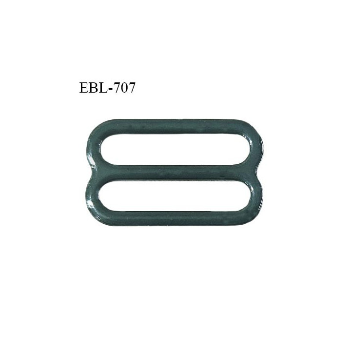 Réglette 15 mm de réglage de bretelle pour soutien gorge et maillot de bain en métal thermolaqué couleur vert prix à l'unité