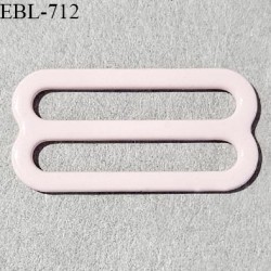Réglette 20 mm de réglage de bretelle pour soutien gorge et maillot de bain métal thermolaqué couleur rose dragée prix à l'unité