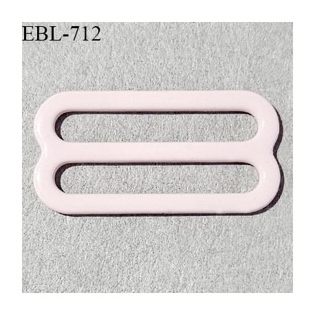 Réglette 20 mm de réglage de bretelle pour soutien gorge et maillot de bain métal thermolaqué couleur rose dragée prix à l'unité