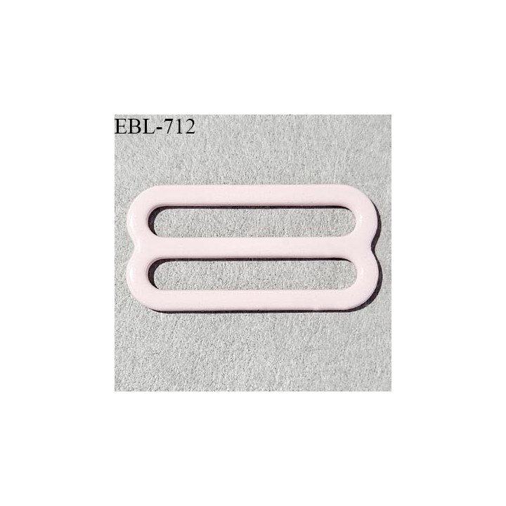 Réglette 20 mm de réglage de bretelle pour soutien gorge et maillot de bain métal thermolaqué couleur rose dragée prix à l'unité