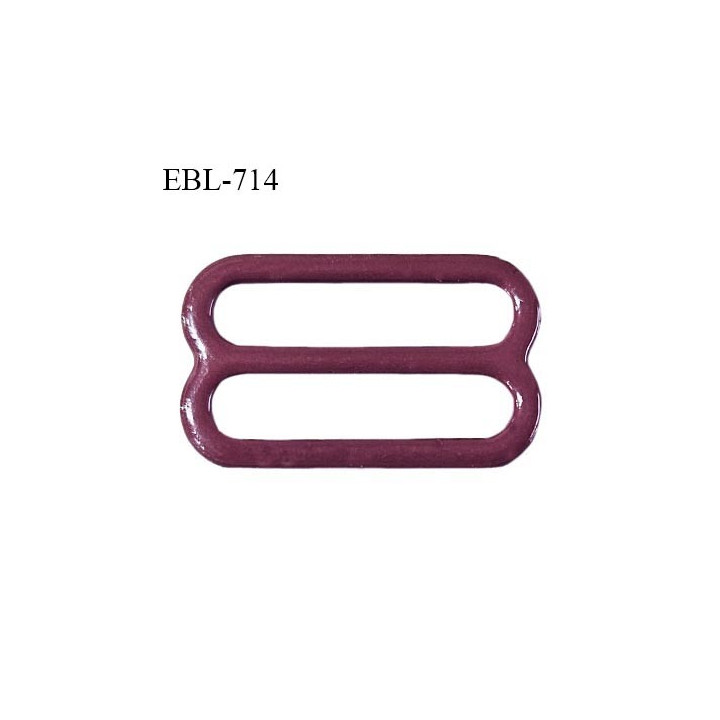 Réglette 20 mm de réglage de bretelle pour soutien gorge et maillot de bain en métal thermolaqué couleur grenat prix à l'unité
