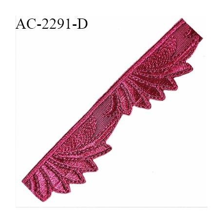 Devant bretelle gauche lingerie couleur rose indien longueur 16 cm largeur 35 mm très doux au toucher prix à l'unité