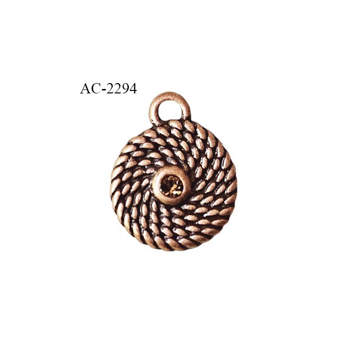 Accessoire décor ornement lingerie et autres en métal couleur cuivre largeur 12 mm prix à l'unité