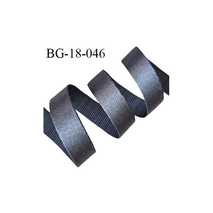 Devant bretelle 18 mm en polyamide attache bretelle rigide pour anneaux couleur gris haut de gamme largeur 18 mm prix au mètre