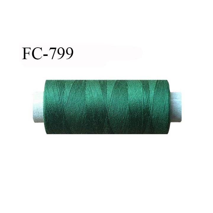 Bobine 1000 m fil Polyester n° 120 couleur vert 1000 mètres fil européen bobiné en Europe ou France certifié oeko tex
