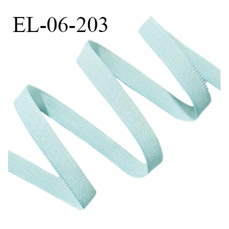 Elastique 6 mm fin spécial lingerie polyamide élasthanne couleur bleu lagon fabriqué en France prix au mètre