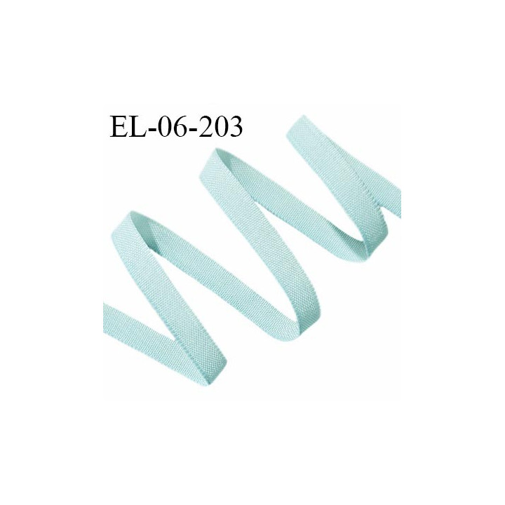 Elastique 6 mm fin spécial lingerie polyamide élasthanne couleur bleu lagon fabriqué en France prix au mètre