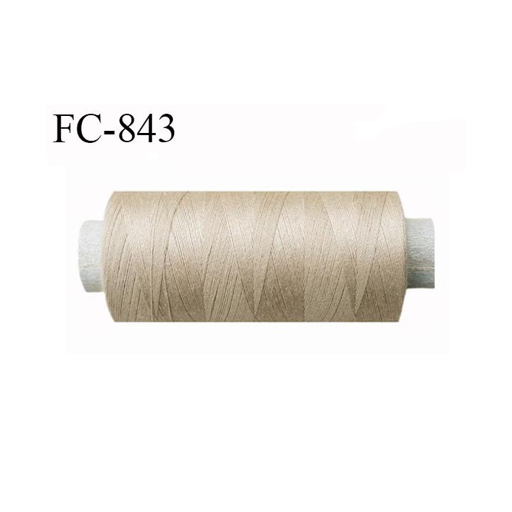 Bobine 1000 m fil Polyester n° 120 couleur beige 1000 mètres fil européen bobiné en Europe ou France certifié oeko tex
