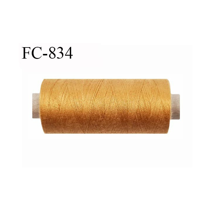 Bobine 1000 m fil Polyester n° 120 couleur ocre 1000 mètres fil européen bobiné en Europe ou France certifié oeko tex