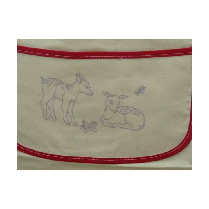 tablier adulte à broder toile coton motifs faons dessinés