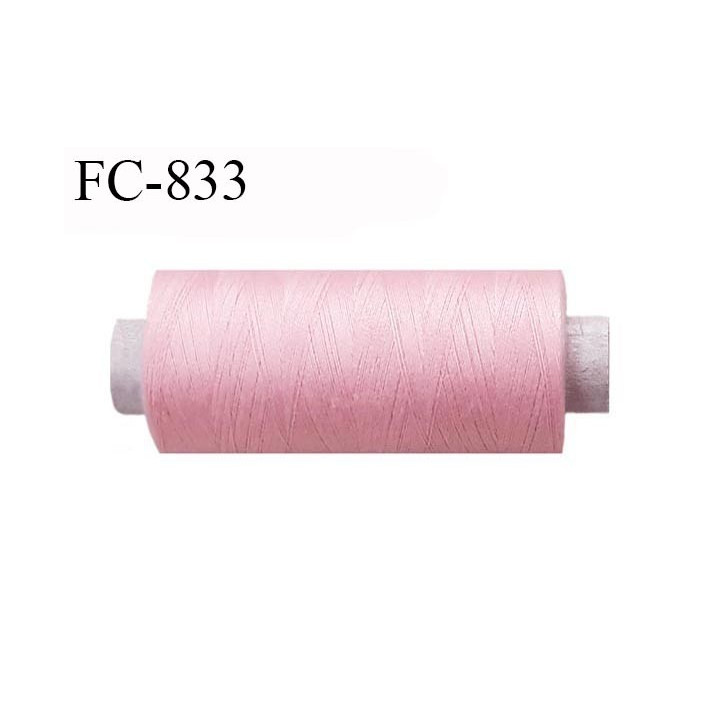Bobine 1000 m fil Polyester n° 120 rose 1000 mètres fil européen bobiné en Europe ou France certifié oeko tex