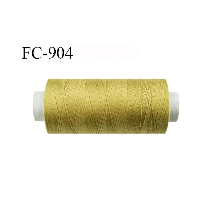 Bobine 1000 m fil Polyester n° 120  caca d'oie d'oré 1000 mètres fil européen bobiné en Europe ou France certifié oeko tex