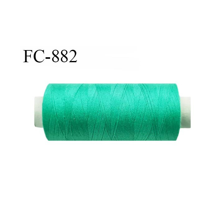 Bobine 1000 m fil Polyester n° 120 couleur vert lumineux 1000 mètres fil européen bobiné en Europe ou France certifié oeko tex