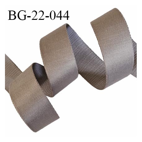Devant bretelle 22 mm en polyamide attache bretelle rigide pour anneaux couleur taupe haut de gamme prix au mètre