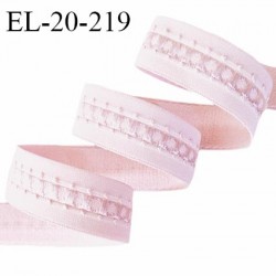 Elastique lingerie 20 mm couleur rose dragée largeur 20 mm allongement +30% prix au mètre