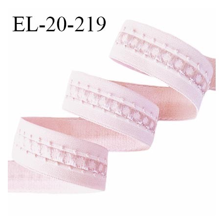 Elastique lingerie 20 mm couleur pêche clair ou sable doré largeur 20 mm allongement +30% prix au mètre