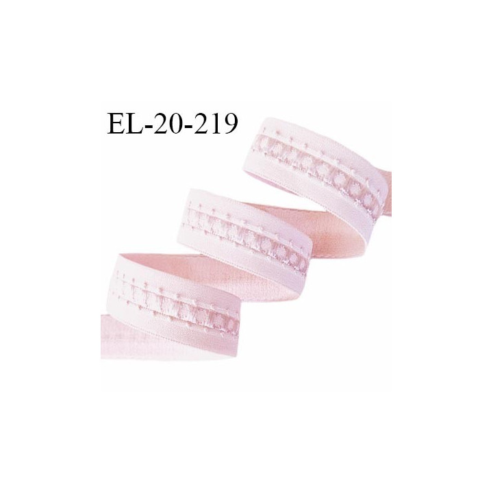 Elastique lingerie 20 mm couleur pêche clair ou sable doré largeur 20 mm allongement +30% prix au mètre