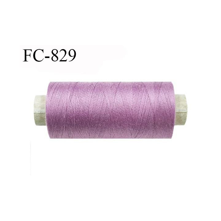 Bobine 1000 m fil Polyester n° 120 couleur lilas 1000 mètres fil européen bobiné en Europe ou France certifié oeko tex