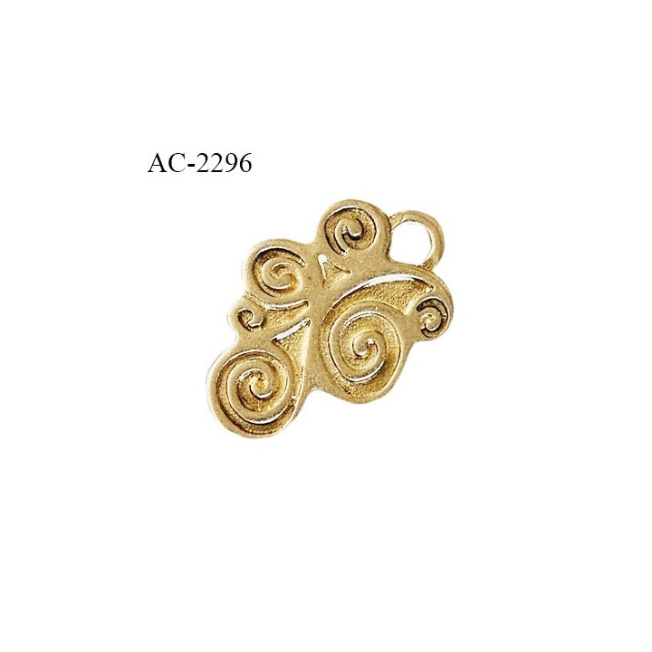 Accessoire décor ornement lingerie et autres en métal couleur or largeur 10 mm longueur 15 mm prix à l'unité
