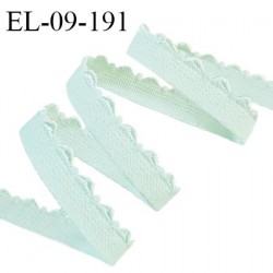 Elastique picot 9 mm lingerie couleur vert amande largeur 9 mm haut de gamme prix au mètre