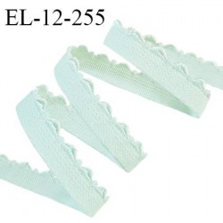 Elastique picot 12 mm lingerie couleur vert amande largeur 12 mm haut de gamme prix au mètre