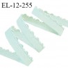Elastique picot 12 mm lingerie couleur vert amande largeur 12 mm haut de gamme prix au mètre