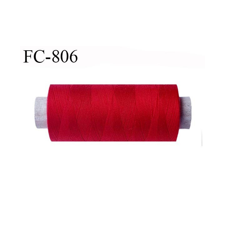Bobine 1000 m fil Polyester n° 120 couleur rouge 1000 mètres fil européen bobiné en Europe ou France certifié oeko tex
