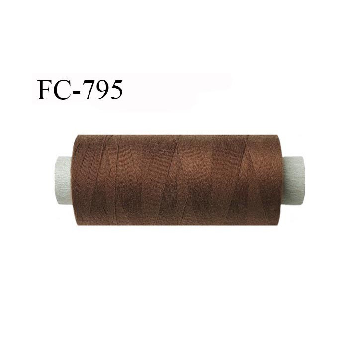 Bobine 1000 m fil Polyester n° 120 couleur marron clair 1000 mètres fil européen bobiné en Europe ou France certifié oeko tex
