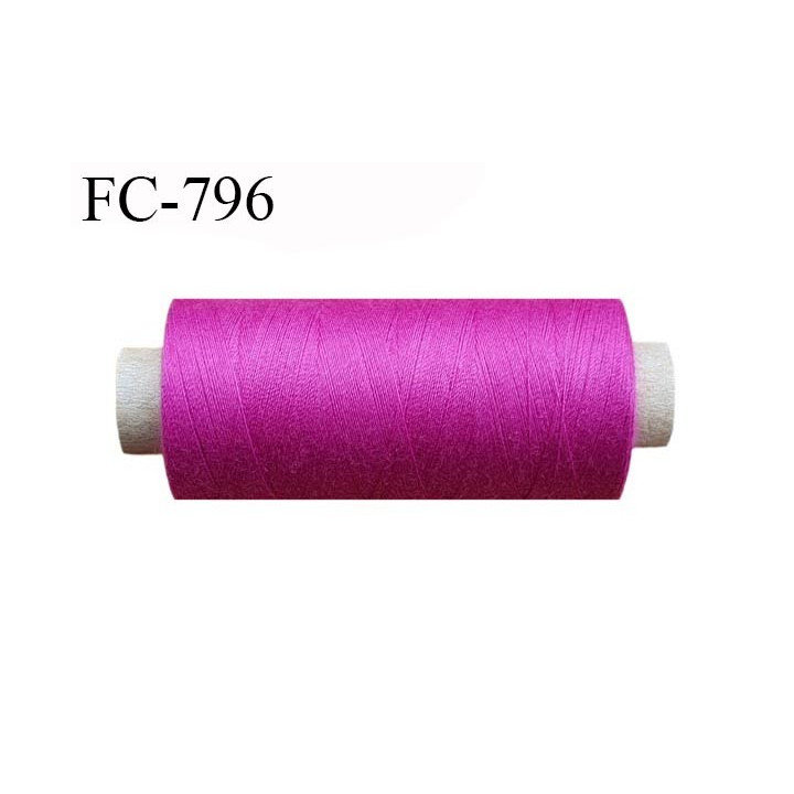 Bobine 1000 m fil Polyester n° 120 couleur pivoine 1000 mètres fil européen bobiné en Europe ou France certifié oeko tex