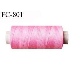 Bobine 1000 m fil Polyester n° 120 couleur rose malabar 1000 mètres fil européen bobiné en Europe ou France certifié oeko tex