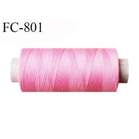 Bobine 1000 m fil Polyester n° 120 couleur rose malabar 1000 mètres fil européen bobiné en Europe ou France certifié oeko tex