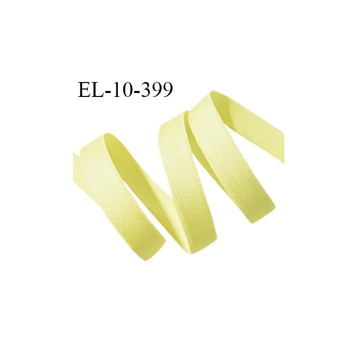 Elastique lingerie 10 mm haut de gamme couleur jaune citron largeur 10 mm allongement +70% prix au mètre
