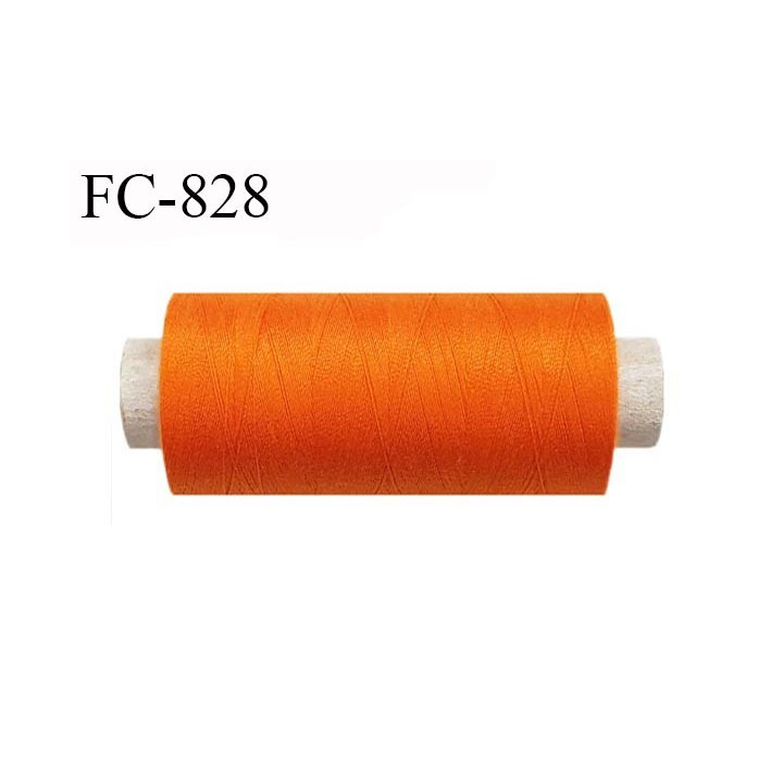 Bobine 1000 m fil Polyester n° 120 couleur orange 1000 mètres fil européen bobiné en Europe ou France certifié oeko tex