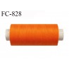 Bobine 1000 m fil Polyester n° 120 couleur orange 1000 mètres fil européen bobiné en Europe ou France certifié oeko tex