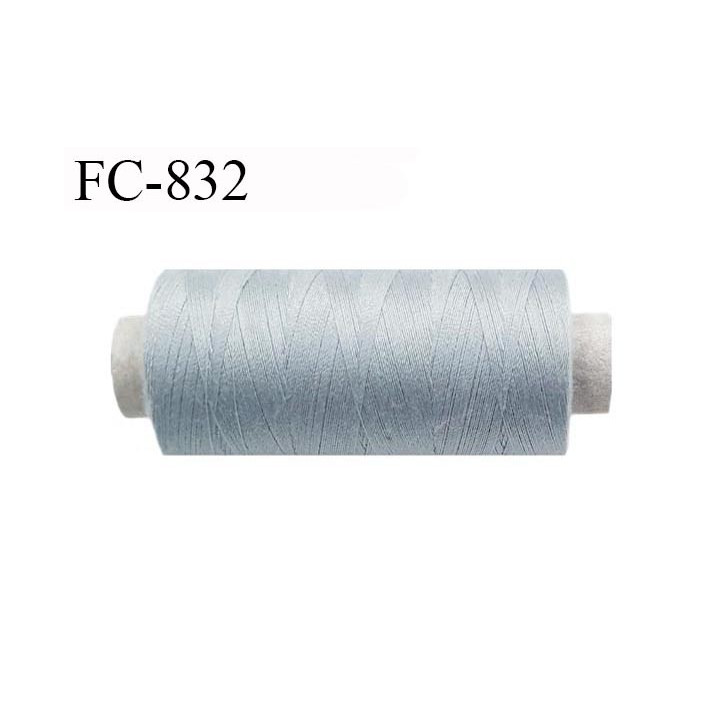 Bobine 1000 m fil Polyester n° 120 couleur gris 1000 mètres fil européen bobiné en Europe ou France certifié oeko tex
