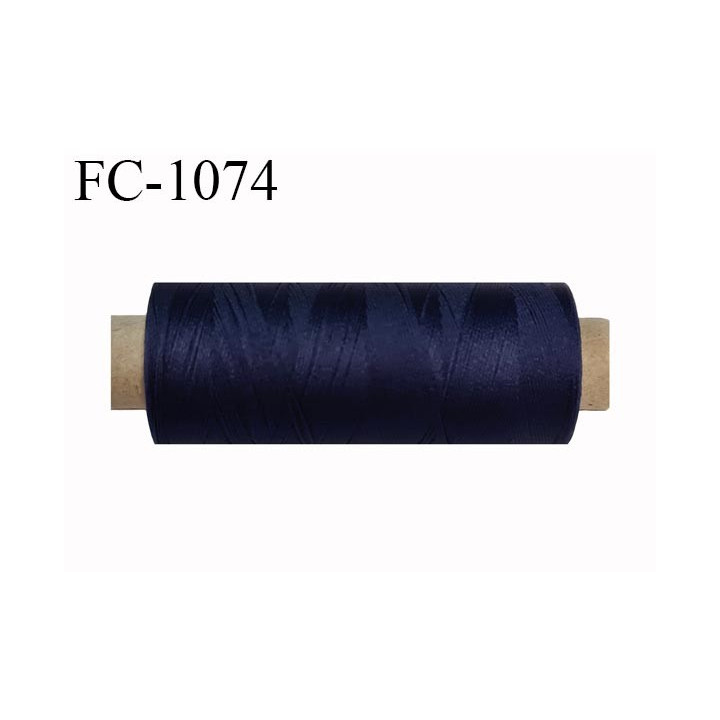 Bobine de 500 m fil mousse polyamide n° 180 très haut de gamme couleur bleu marine longueur de 500 mètres bobiné en France
