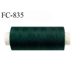 Bobine 1000 m fil Polyester n° 120 couleur vert bouteille 1000 mètres fil européen bobiné en Europe ou France certifié oeko tex
