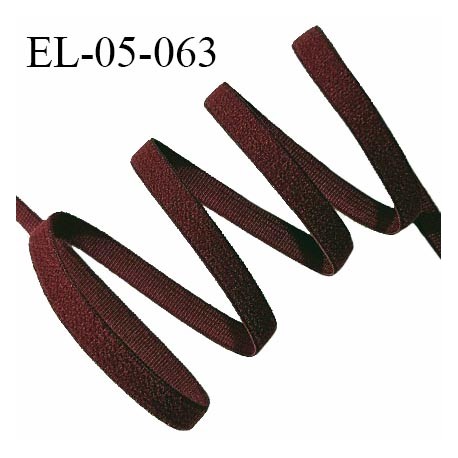 Elastique 5 mm lingerie haut de gamme couleur marron largeur 5 mm allongement +180% prix au mètre