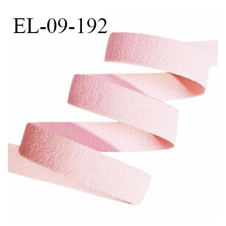 Elastique lingerie 9 mm haut de gamme couleur rose largeur 9 mm allongement +160% prix au mètre