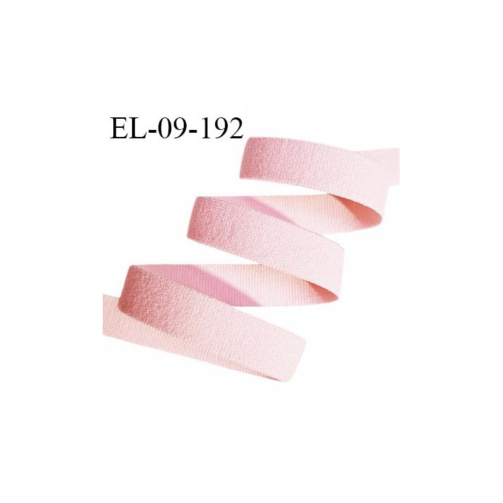 Elastique lingerie 9 mm haut de gamme couleur rose largeur 9 mm allongement +160% prix au mètre