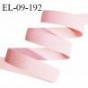 Elastique lingerie 9 mm haut de gamme couleur rose largeur 9 mm allongement +160% prix au mètre