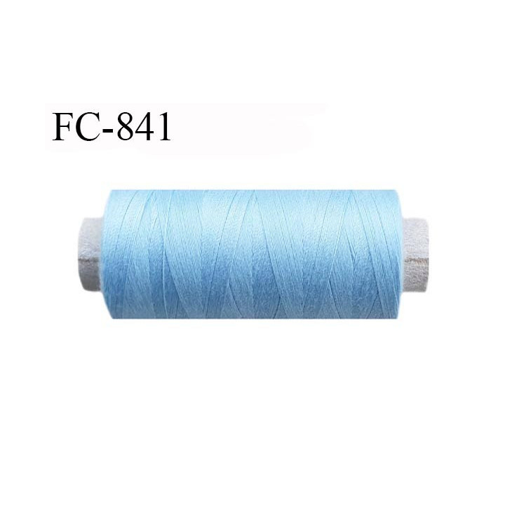 Bobine 1000 m fil Polyester n° 120 couleur bleu 1000 mètres fil européen bobiné en Europe ou France certifié oeko tex