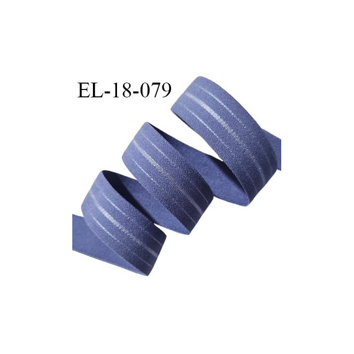 Elastique lingerie 18 mm couleur bleu doux au toucher largeur 18 mm allongement +50% prix au mètre