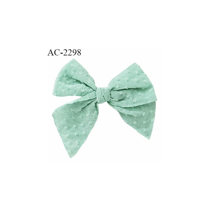 Noeud lingerie lycra fin haut de gamme couleur vert largeur 50 mm hauteur 50 mm prix à l'unité