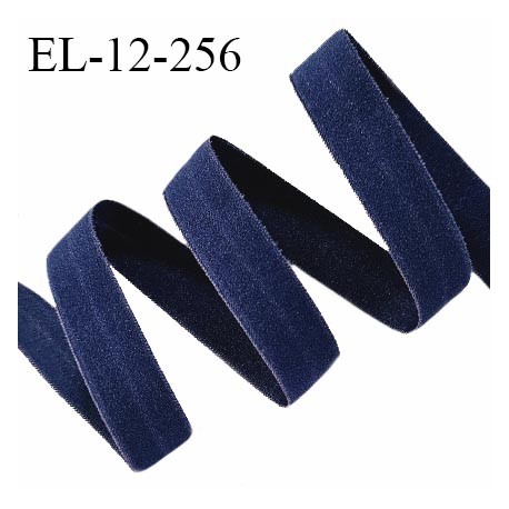 Elastique lingerie 12 mm pré plié fin haut de gamme couleur bleu marine largeur 12 mm prix au mètre