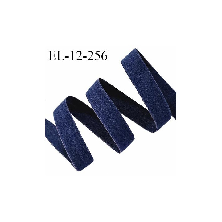 Elastique lingerie 12 mm pré plié fin haut de gamme couleur bleu marine largeur 12 mm  prix au mètre